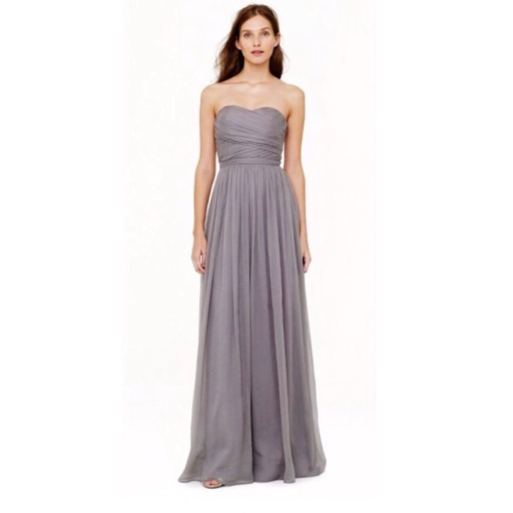 J.CREW ARABELLE DRESS IVORY LONG GOWN 30055 WEDDING A.